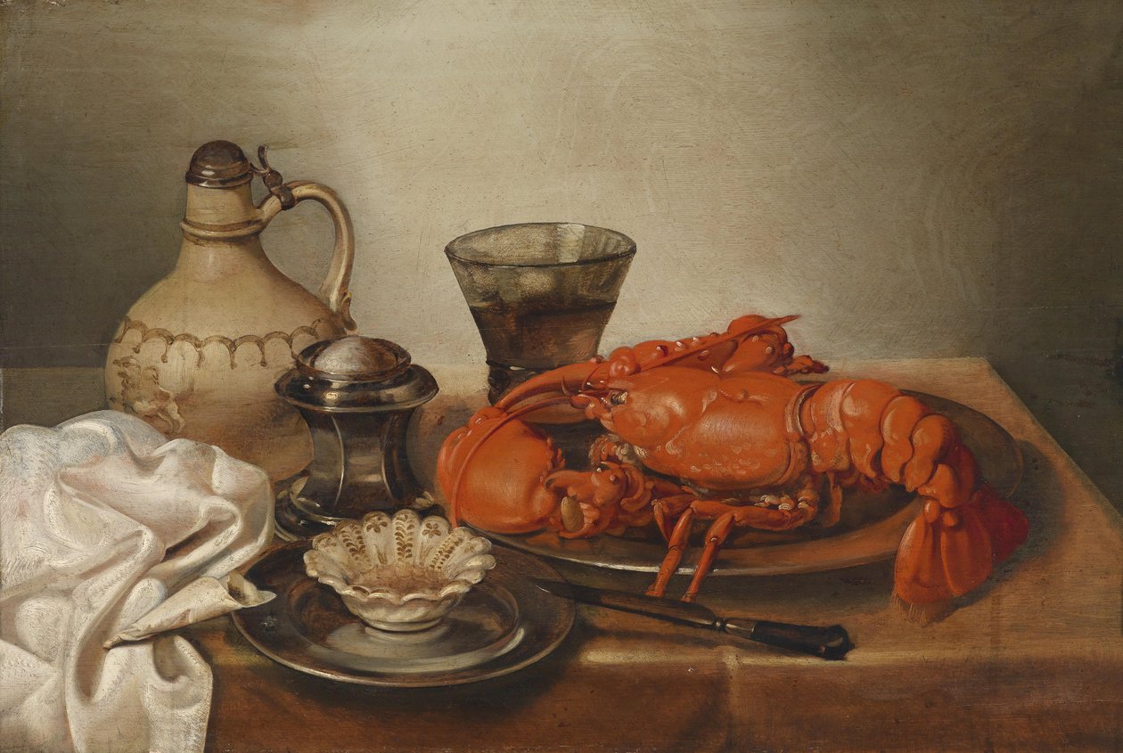 Stillleben mit Hummer von Jan Pauwel Gillemans the Younger