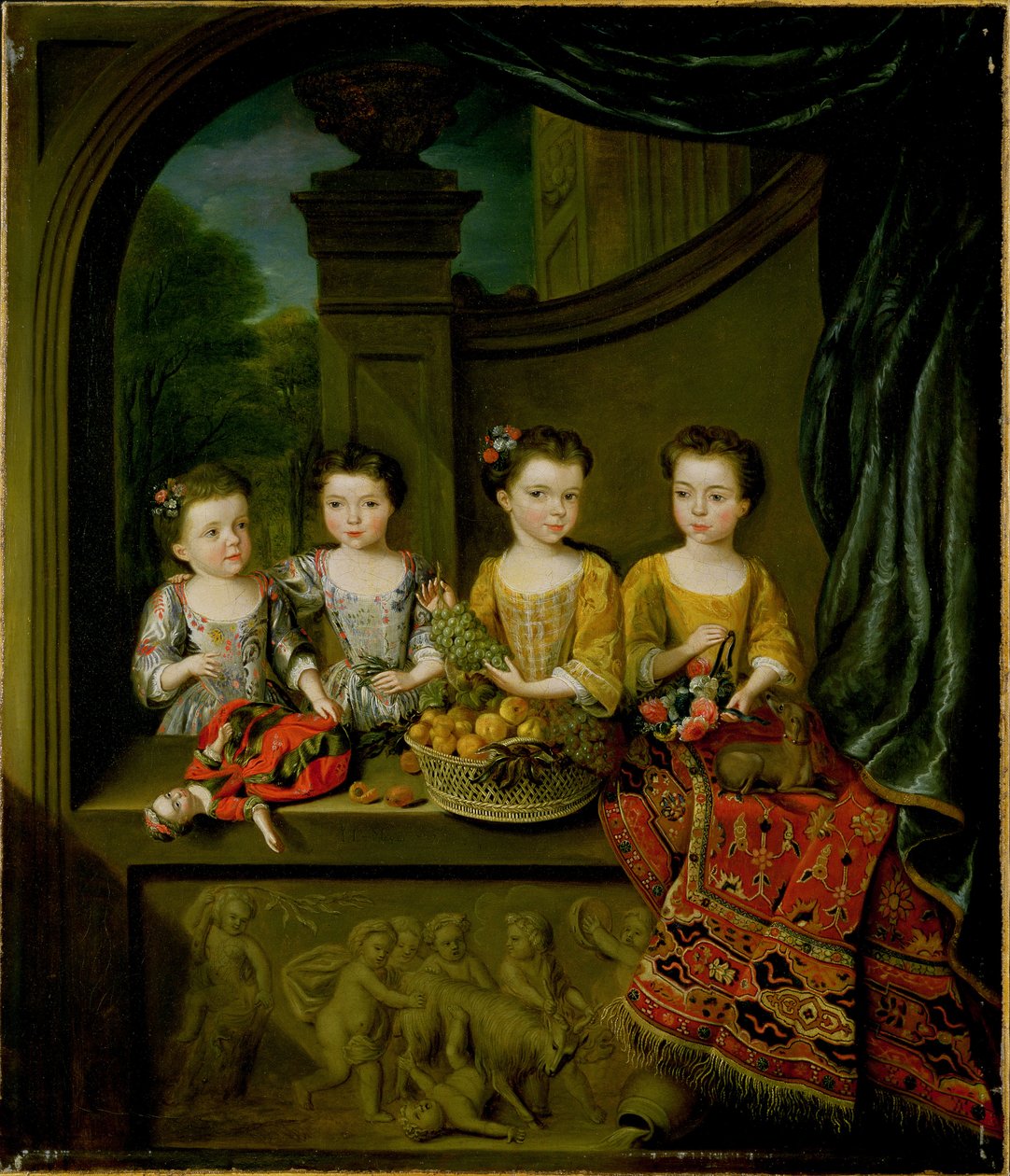 Porträt der Töchter von Sir Matthew Decker, Bt., 1718 von Jan Van Meyer