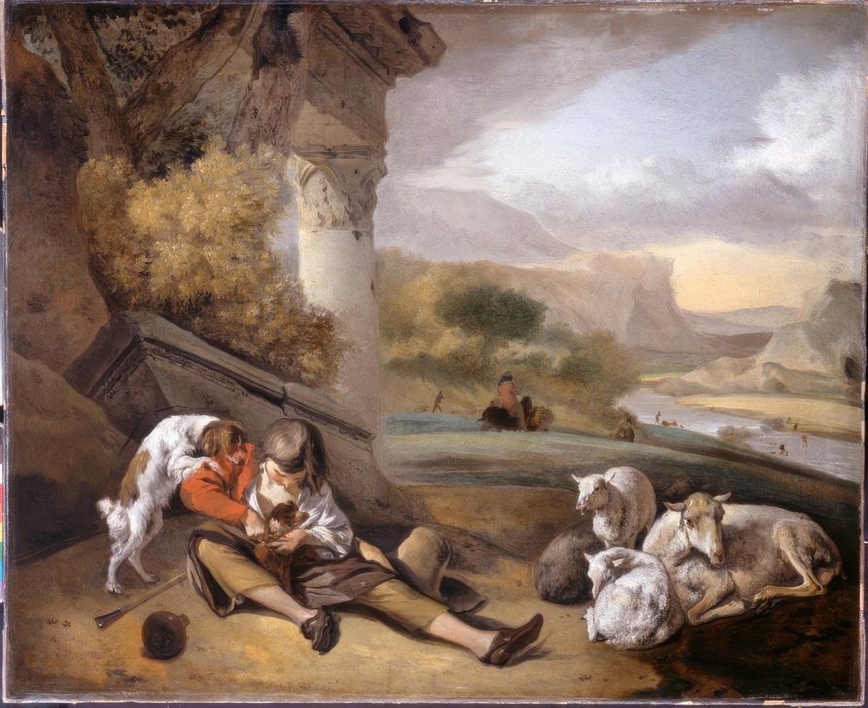 Landschaft mit Hirtenjunge von Jan Baptist Weenix