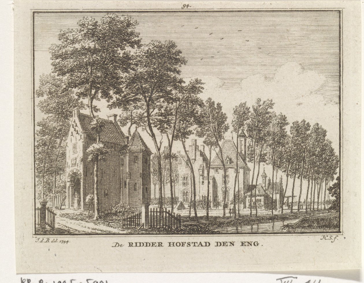 Ansicht von Schloss Den Engh, Vleuten - 1773 von Jan de Beijer