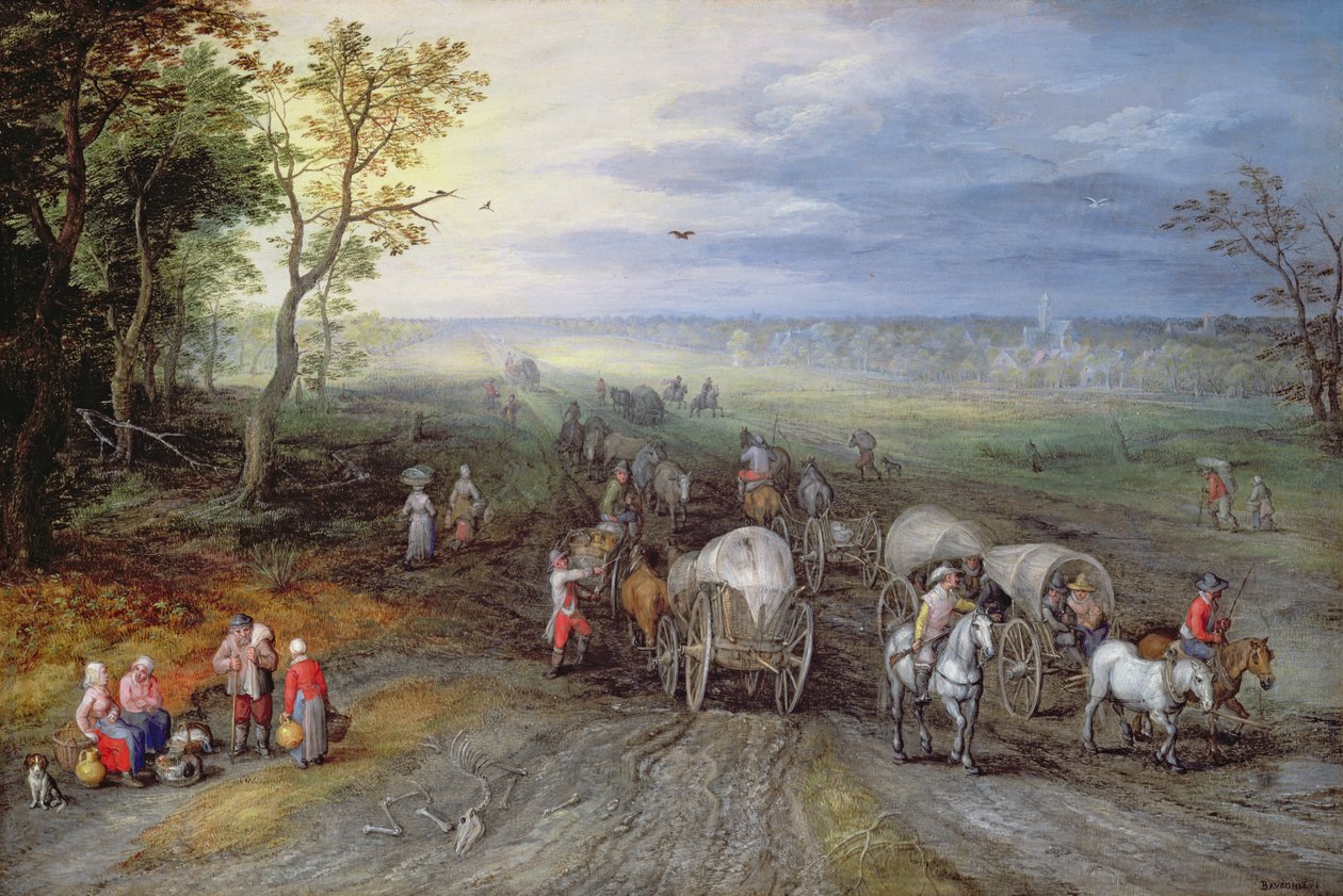 Rückkehr vom Markt von Jan the Elder Brueghel