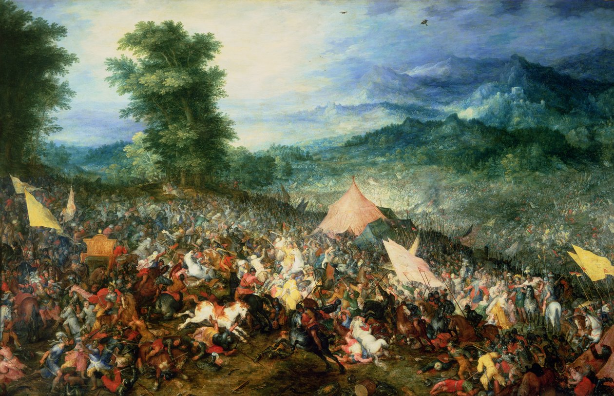 Die Schlacht von Arbelles oder die Schlacht von Issus, 1602 von Jan the Elder Brueghel