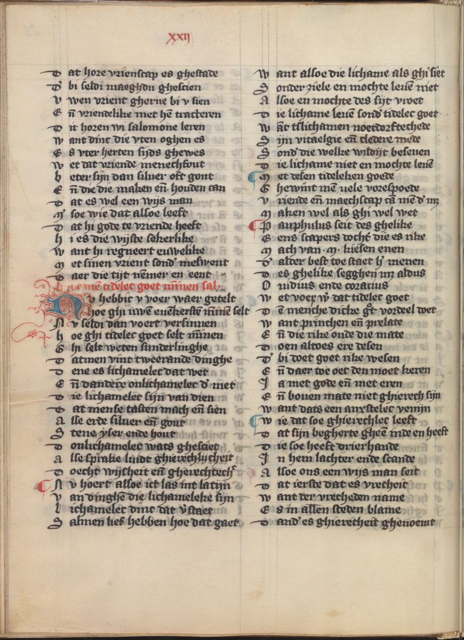 Die Dietsche Doctrinale von Jan van Boendale  