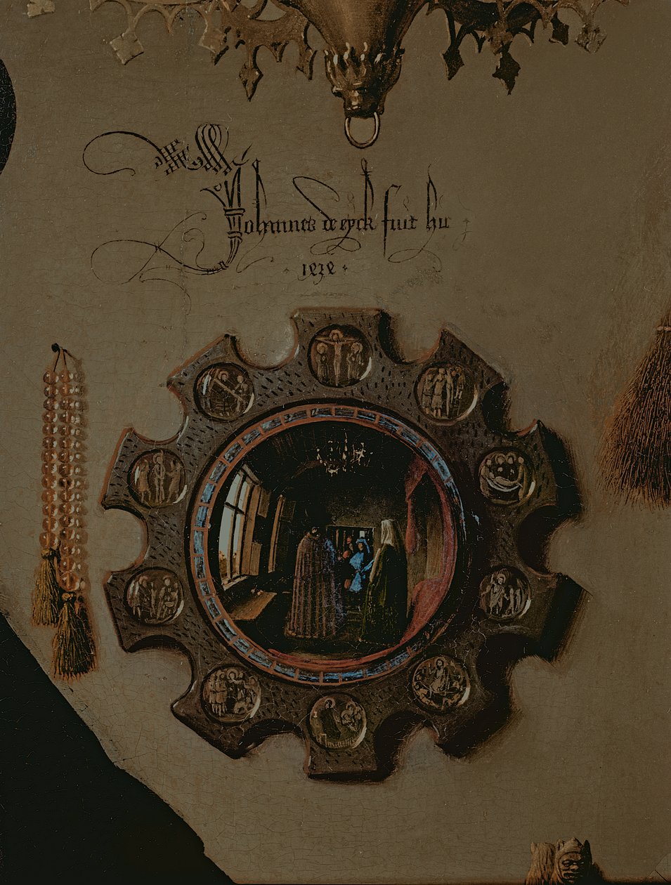 Das Porträt von Giovanni ? Arnolfini und seiner Frau Giovanna Cenami ? Die Arnolfini-Hochzeit, 1434 (Detail) von Jan van Eyck