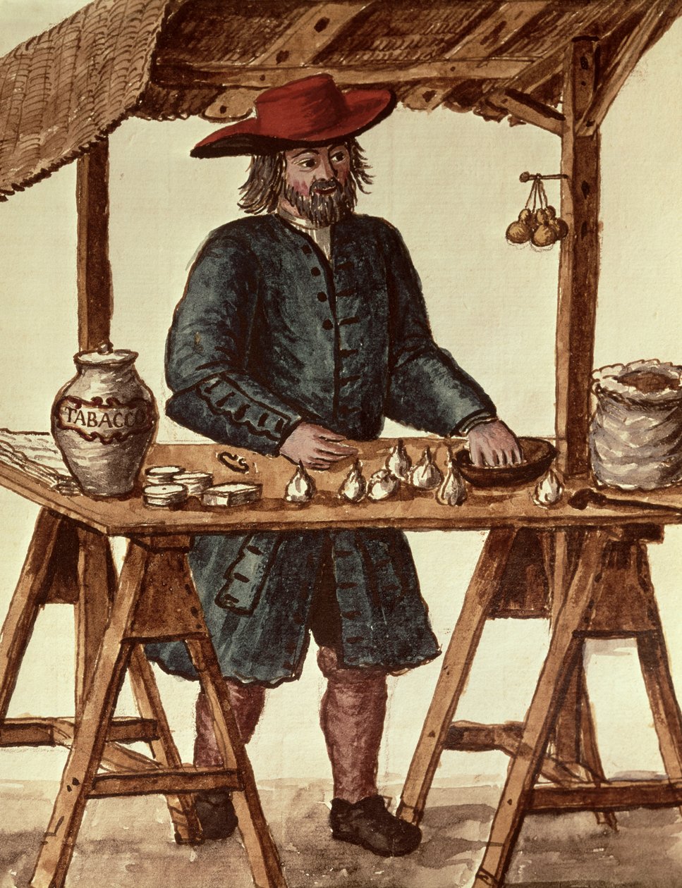 Venezianischer Tabakhändler von Jan van Grevenbroeck