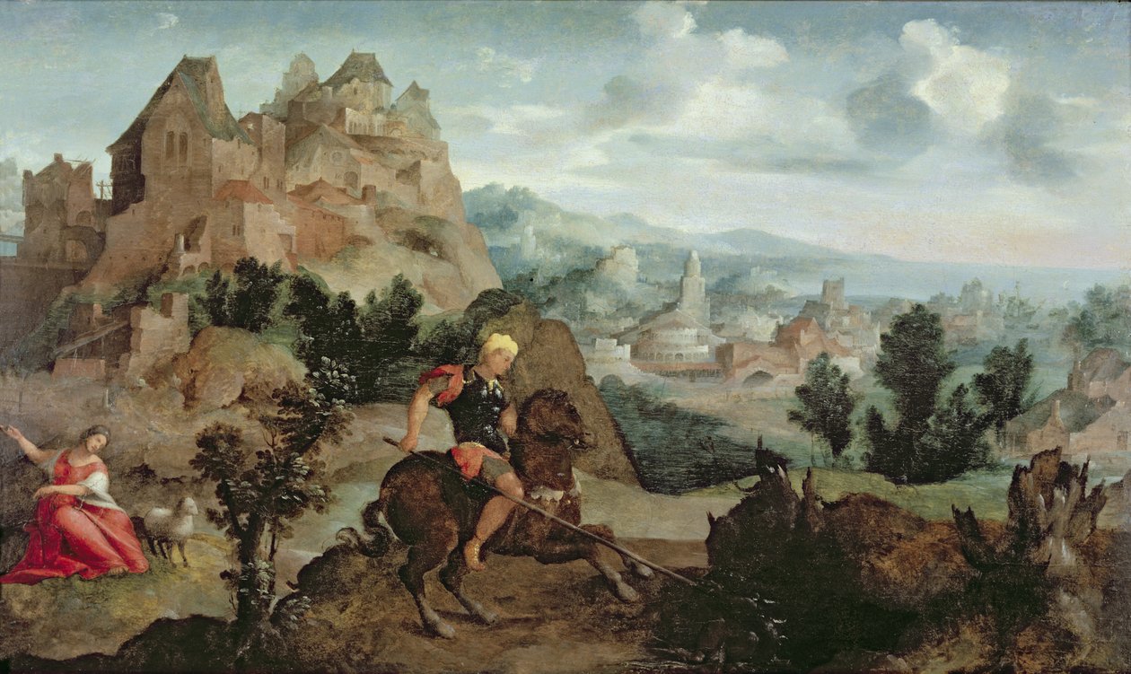 St. Georg und der Drache von Jan van Scorel