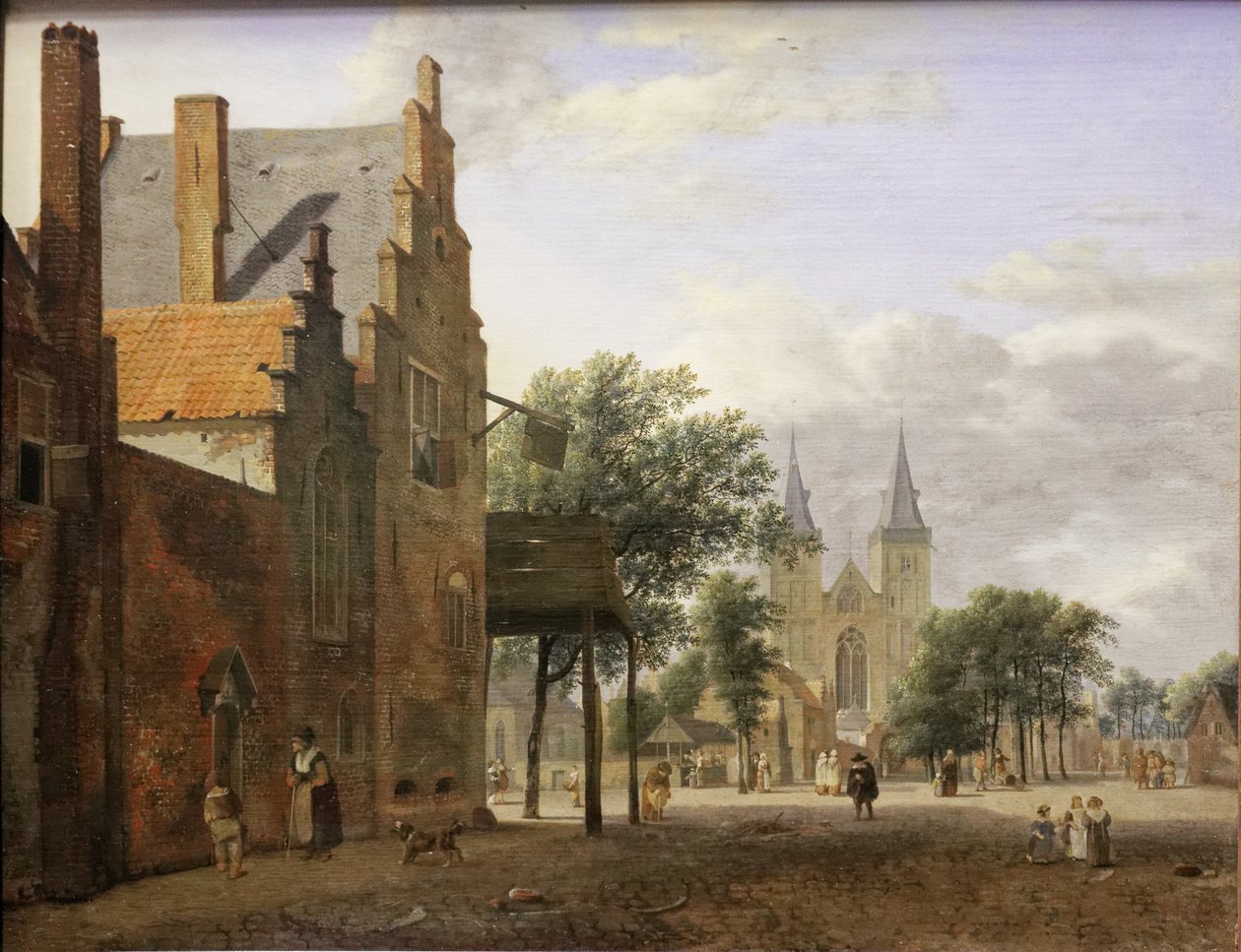 Platz und Kirche Saint-Victor in Xanten von Jan van der Heyden