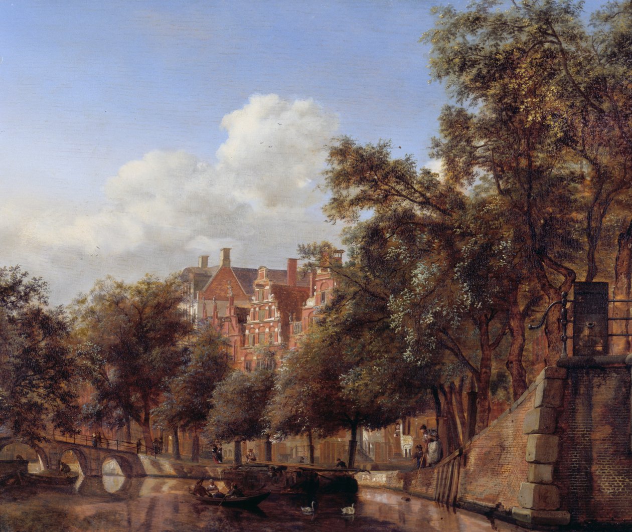 Ansicht der Herengracht, Amsterdam von Jan van der Heyden