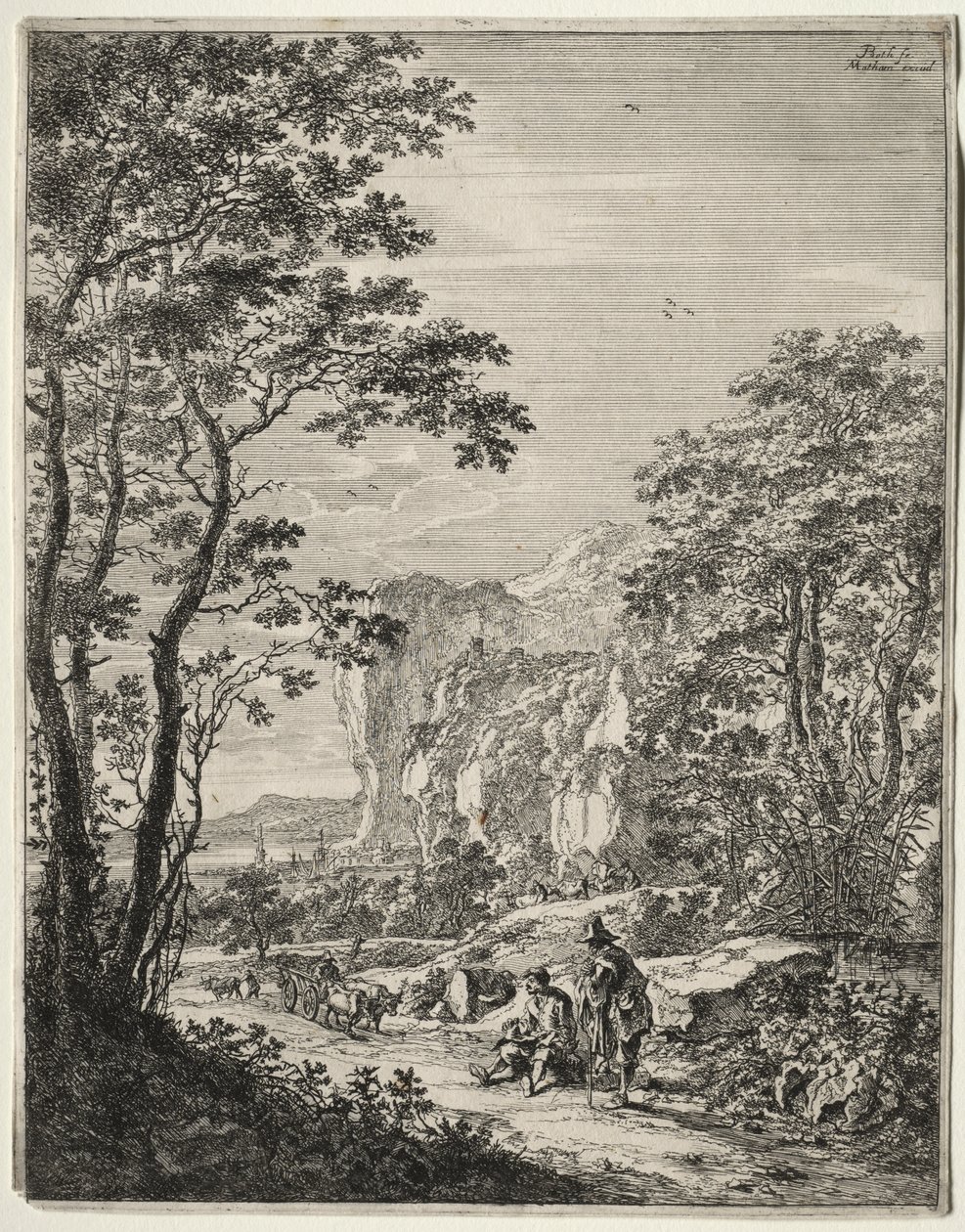 Ochsenkarren. Blick zwischen Ancona und Sinigaglia von Jan Both