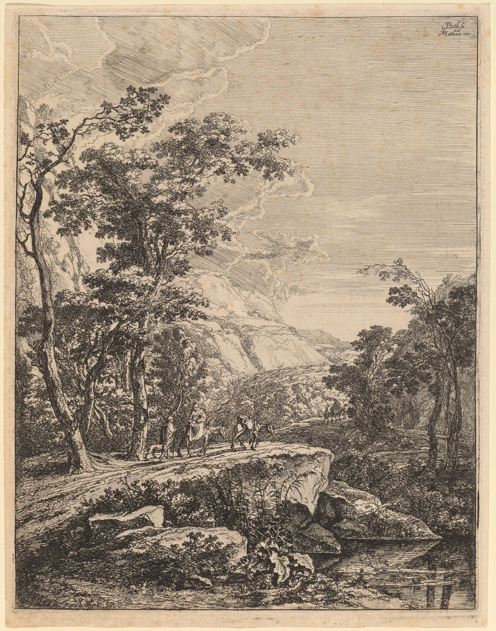 Die Frau auf dem Maultier von Jan Both