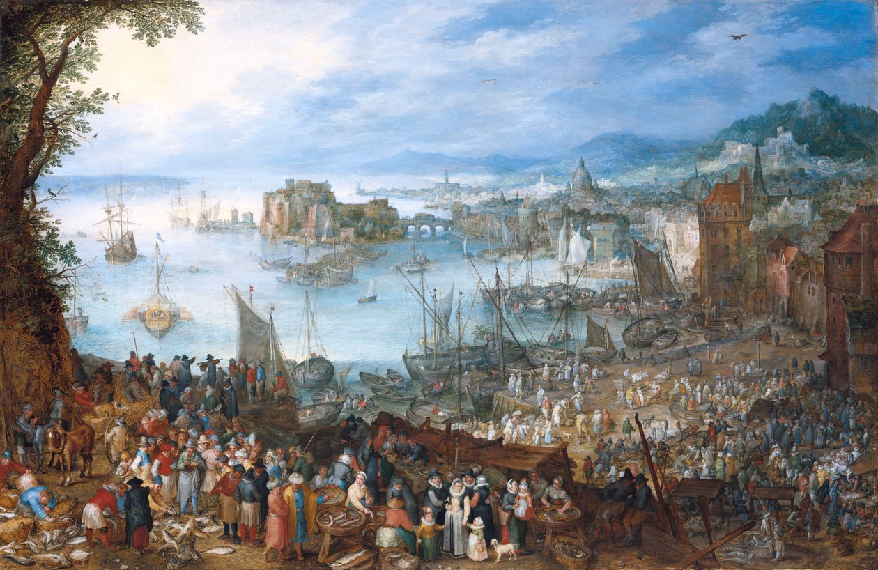 Großer Fischmarkt von Jan Brueghel the Elder
