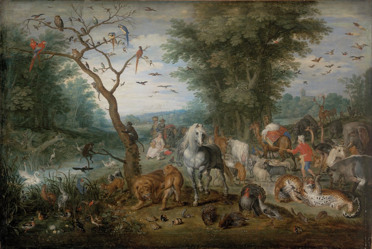 Paradieslandschaft mit Tieren von Jan Brueghel the Younger