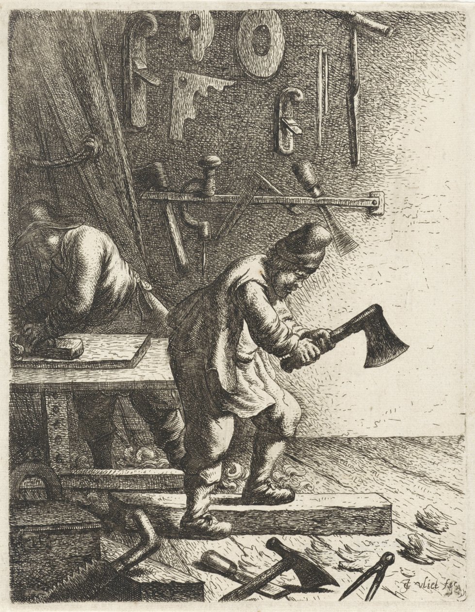 Zimmerleute von Jan Gillisz. van Vliet