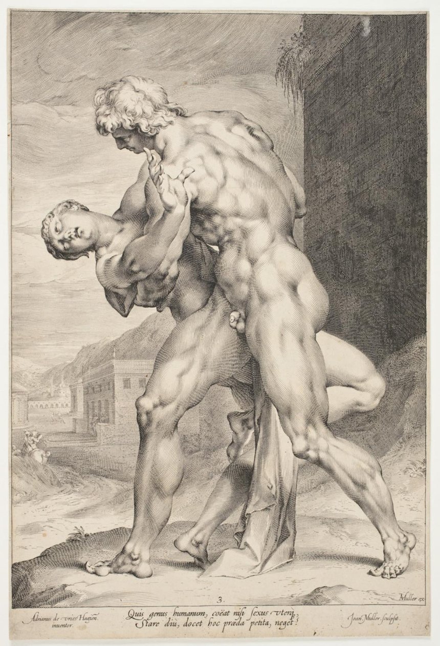 Ein Römer entführt eine Sabinerin von Jan Harmensz. Muller