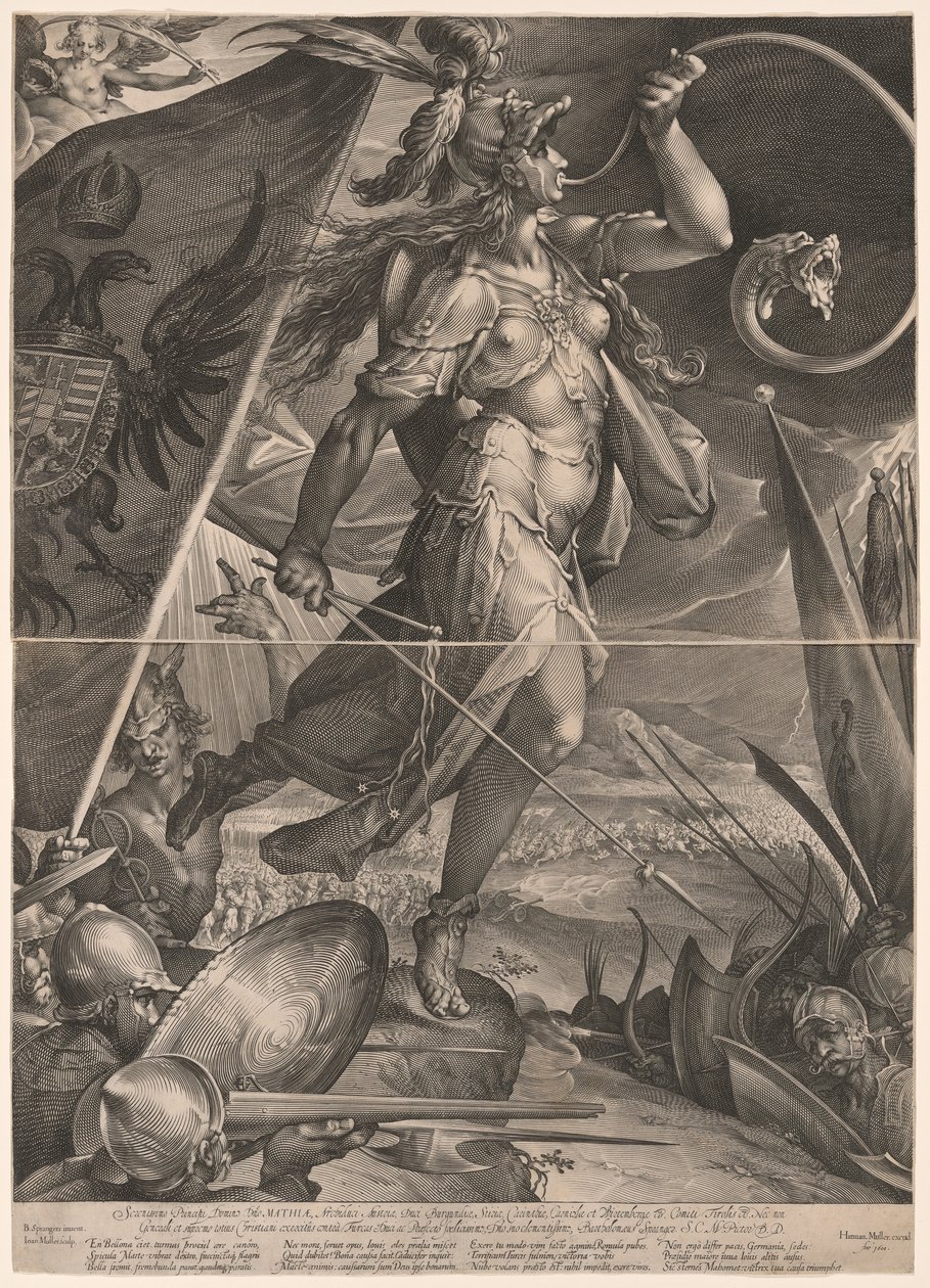 Bellona führt die kaiserlichen Armeen von Jan Harmensz. Muller