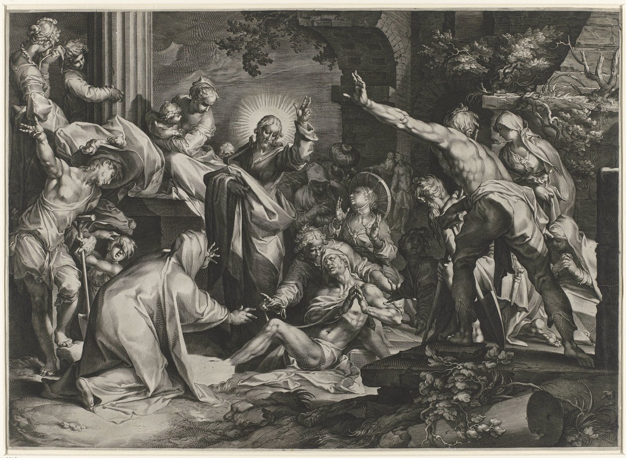 Auferweckung des Lazarus von Jan Harmensz. Muller