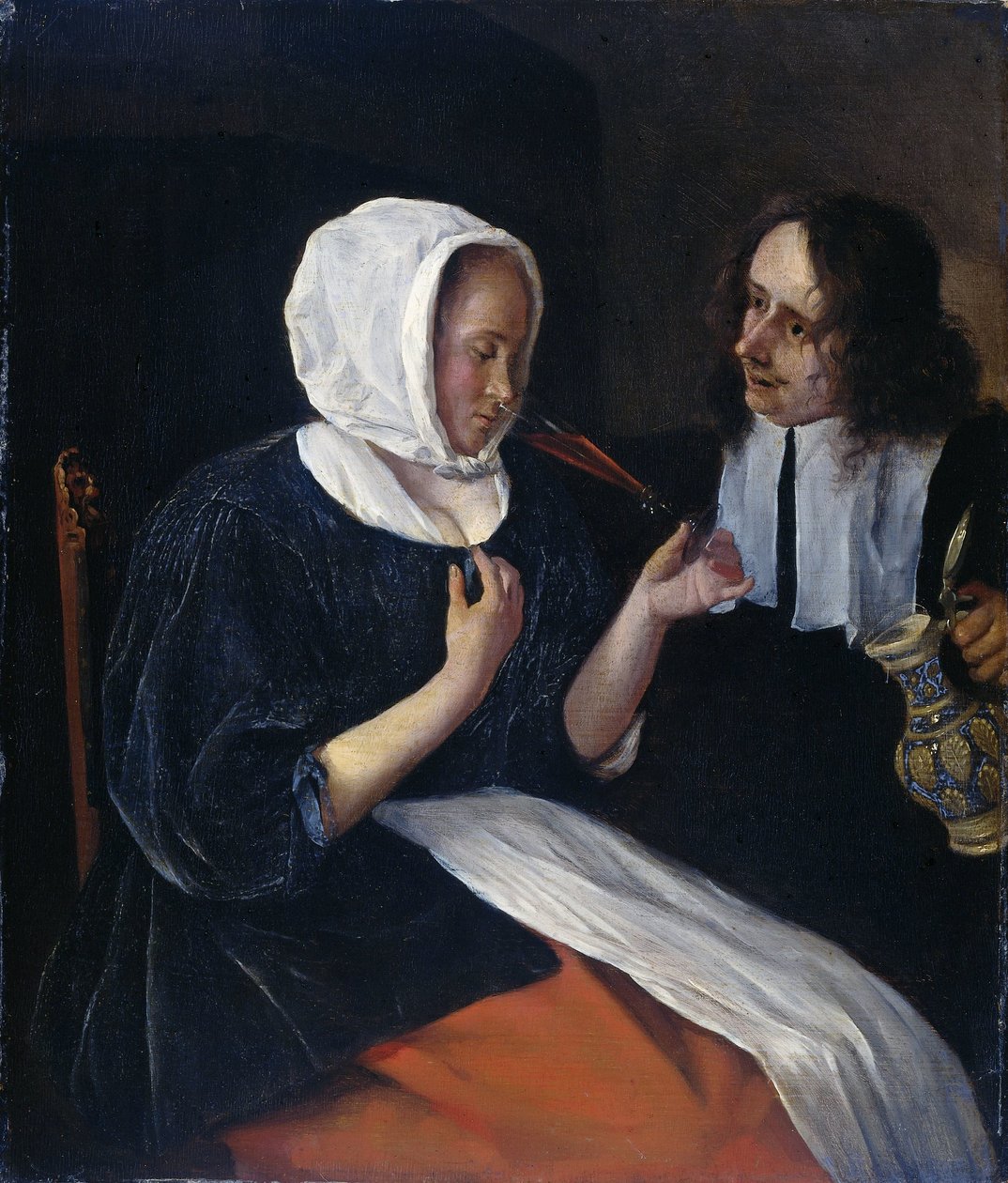 Ein Paar beim Trinken von Jan Havicksz. Steen