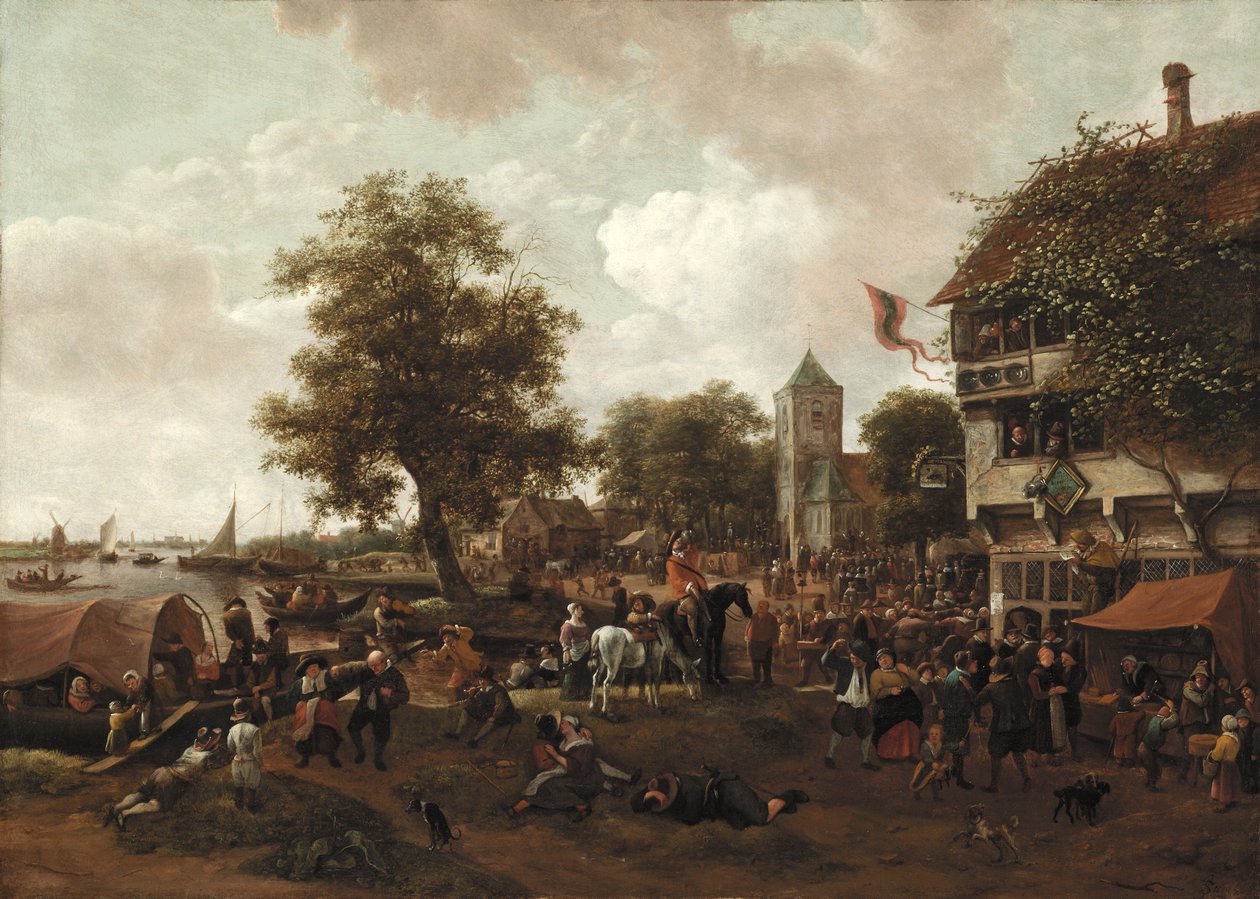 Der Jahrmarkt in Oegstgeest von Jan Havickszoon Steen