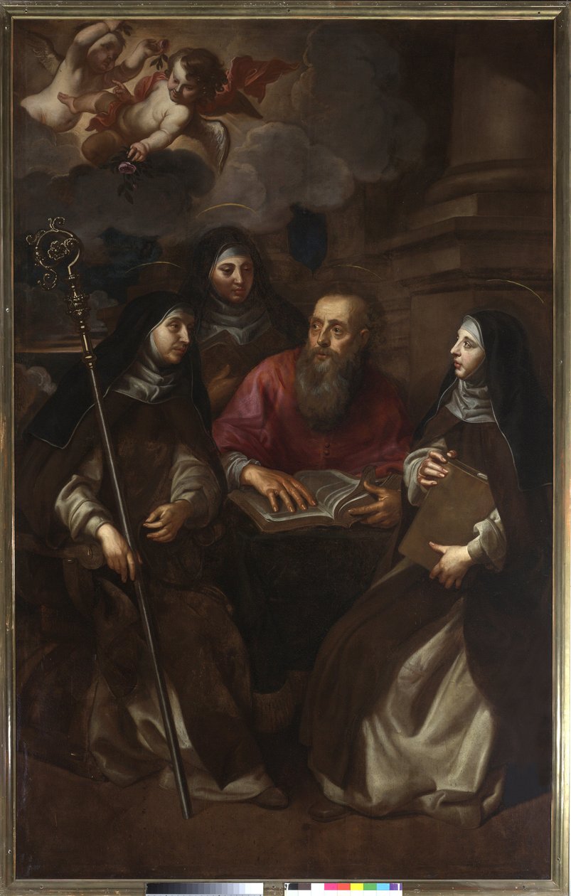 St. Hieronymus mit drei Heiligen von Jan Hovaert