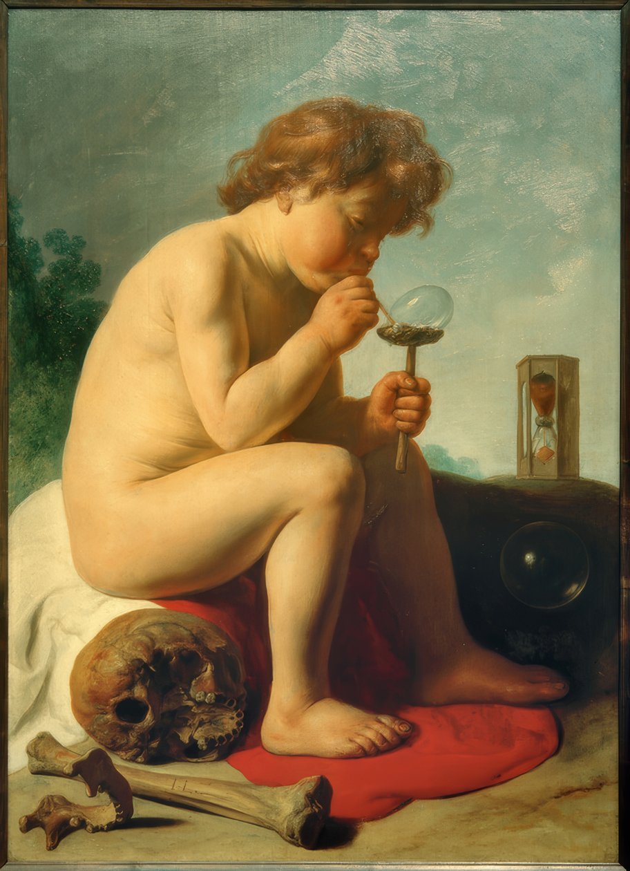 Kind mit Seifenblasen von Jan I Lievens