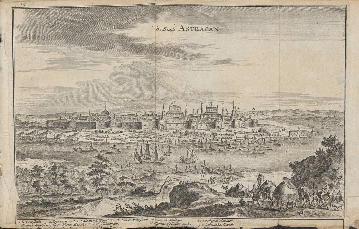 Astrachan aus: Drie aanmerkelyke reizen, 1675 von Jan Jansz. Struys