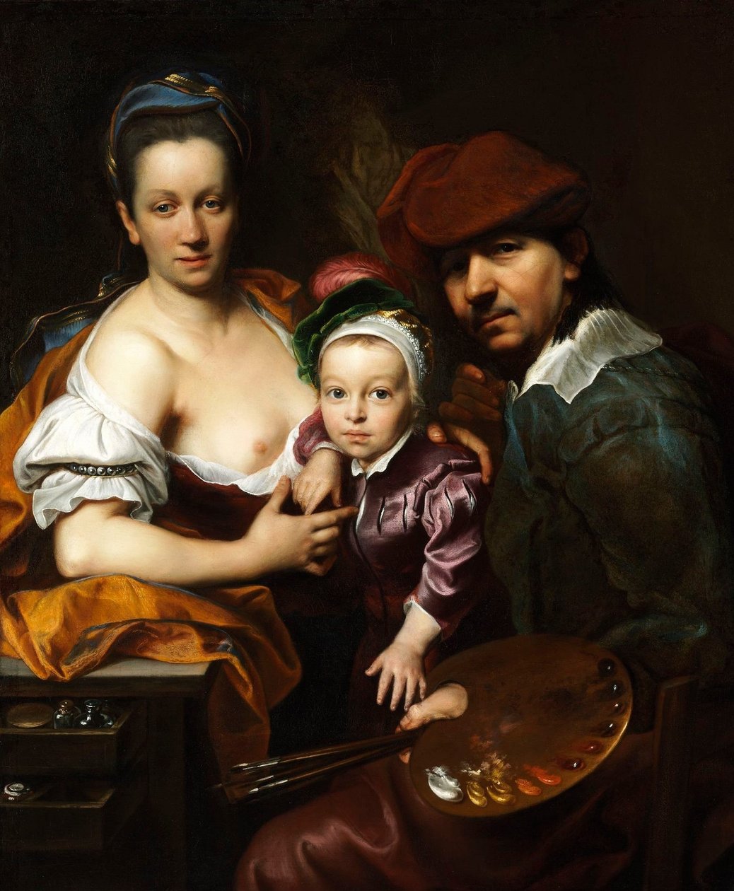 Porträt des Meisters und ihrer Familie von Jan Kupecký