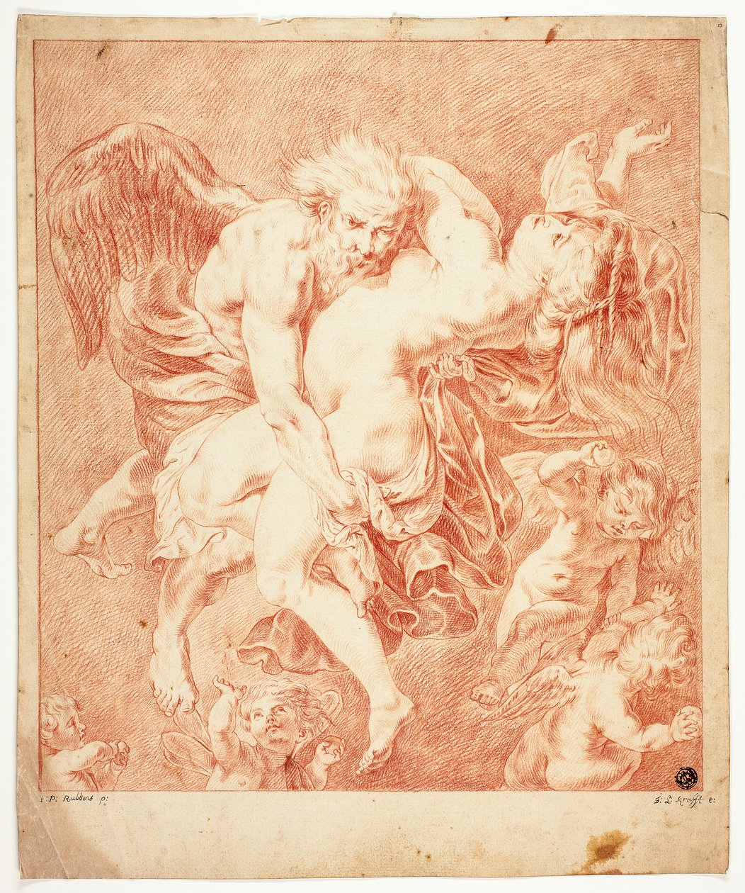 Boreas und Orytheia von Jan Lauwryn Krafft