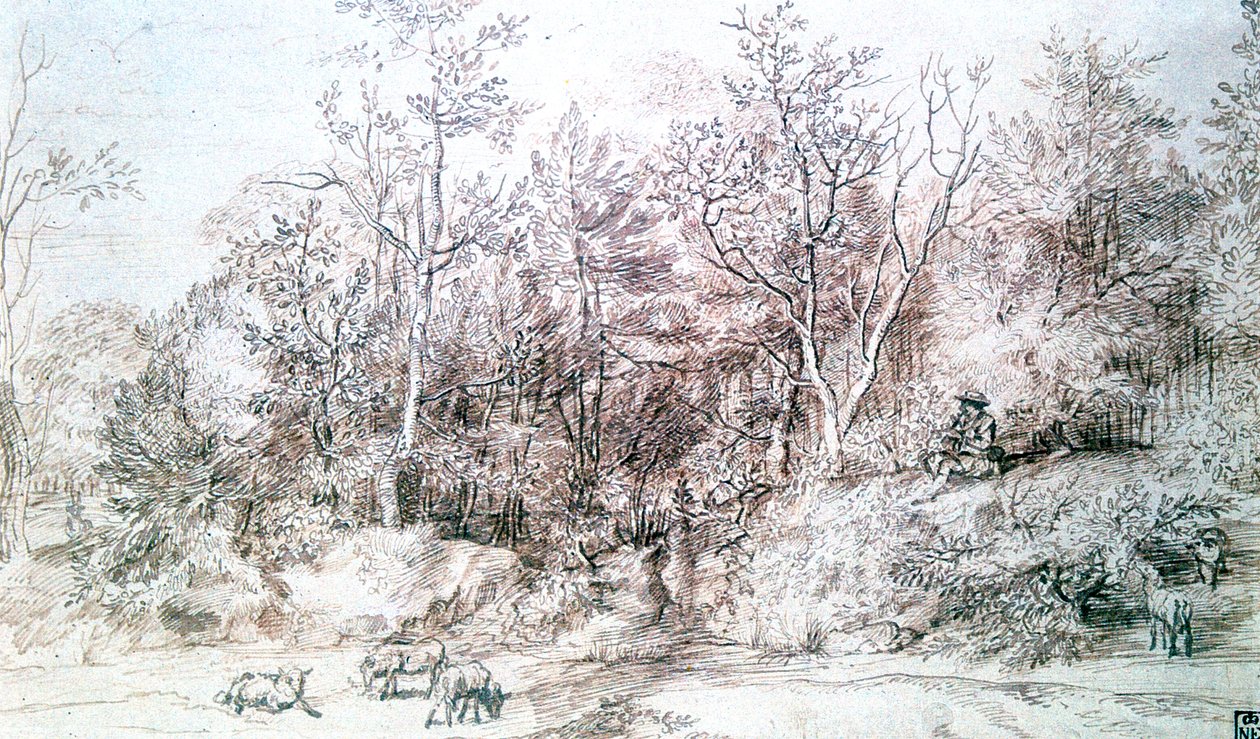 Landschaft mit Flötenspieler, ca. 1627-1674 von Jan Lievens