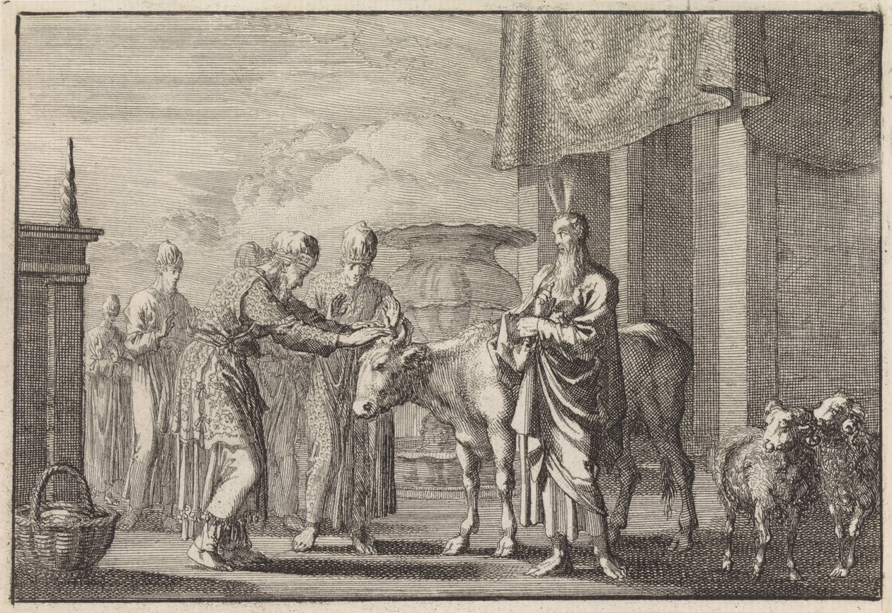 Aaron segnet das Opfer von Jan Luyken