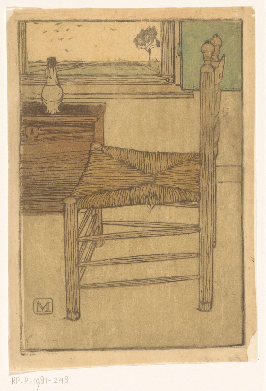 Stuhl mit Binsensitz von Jan Mankes