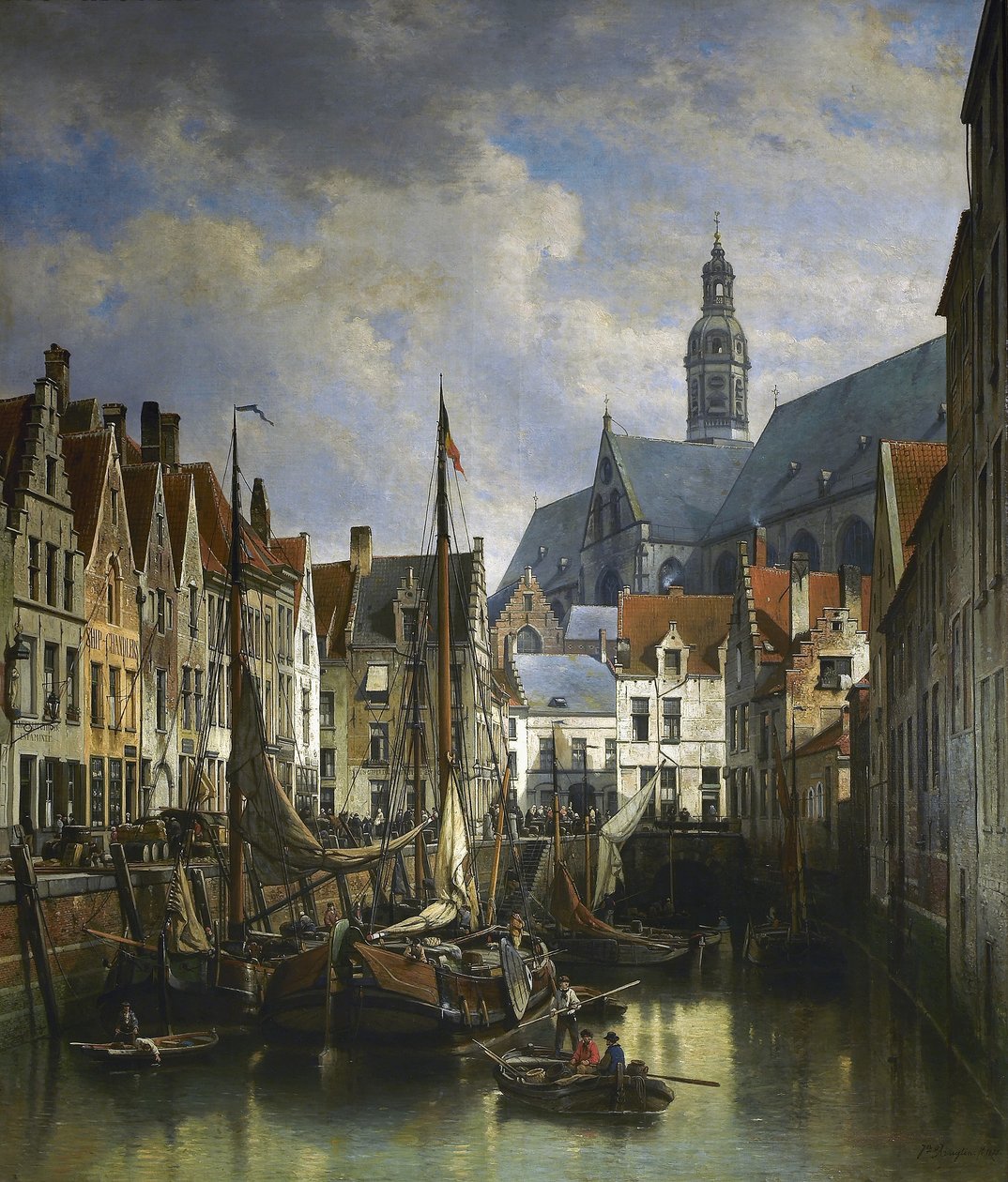 Ansicht des Koolvliet in Antwerpen von Jan Michiel Ruyten