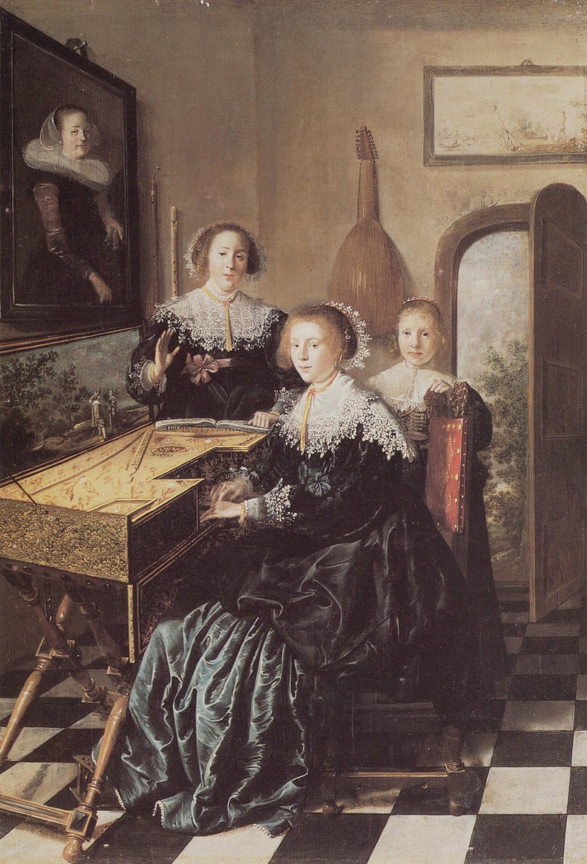 Drei Frauen an einem Virginal von Jan Miense Molenaer