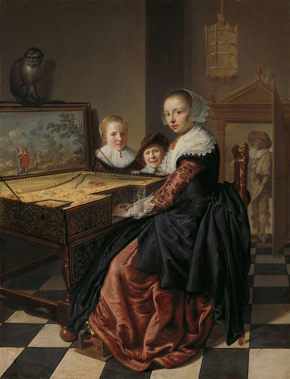 Frau, die das Virginal spielt, 1630-40 von Jan Miense Molenaer