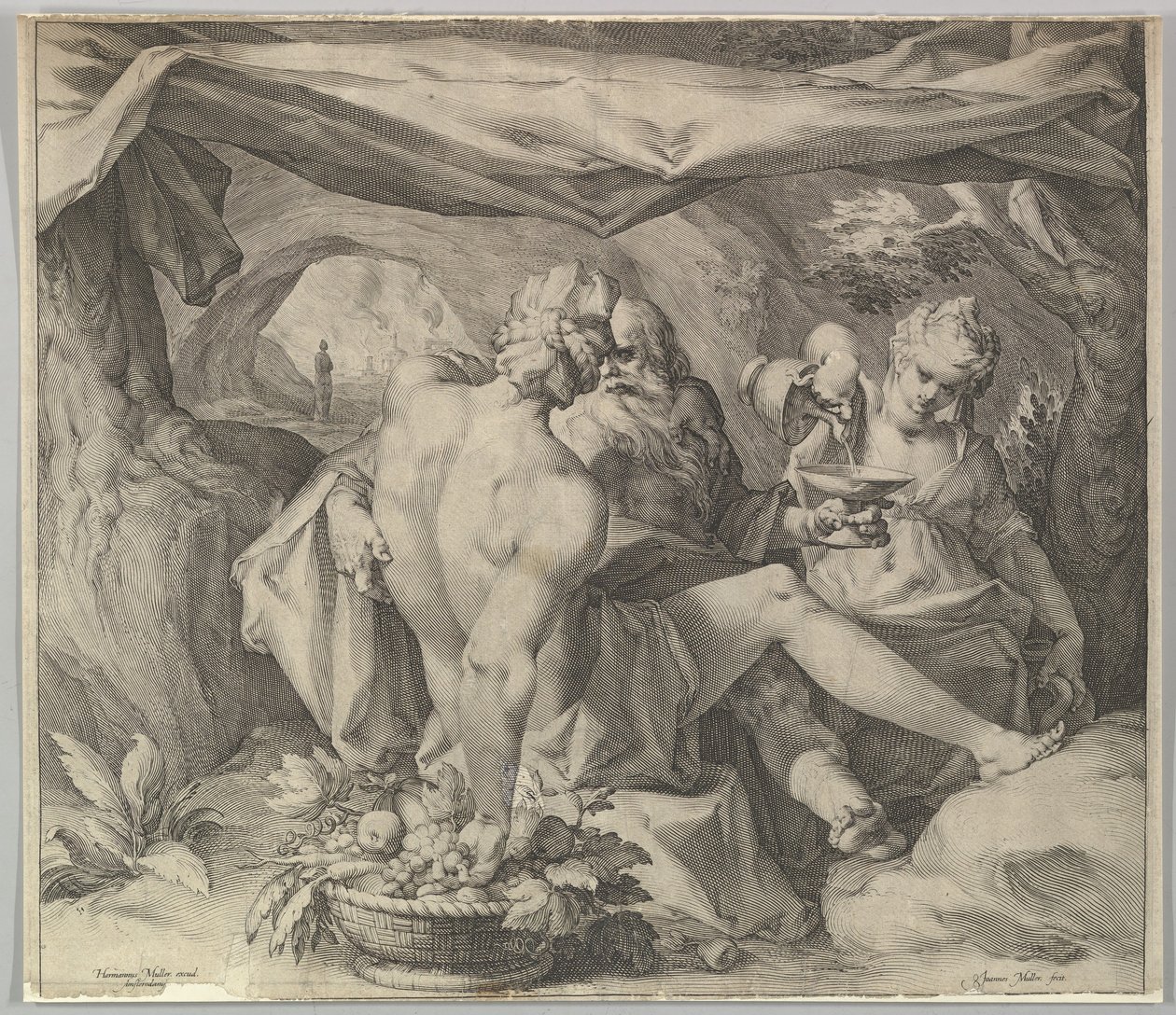Lot und seine Töchter, ca. 1630 von Jan Muller