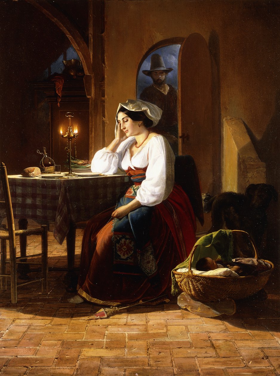 Spät nach Hause, 1854 von Jan Philip Koelman