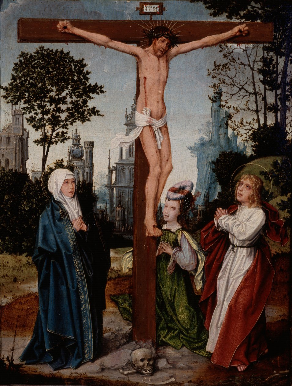 Kreuzigung, um 1510-15 von Jan Provoost