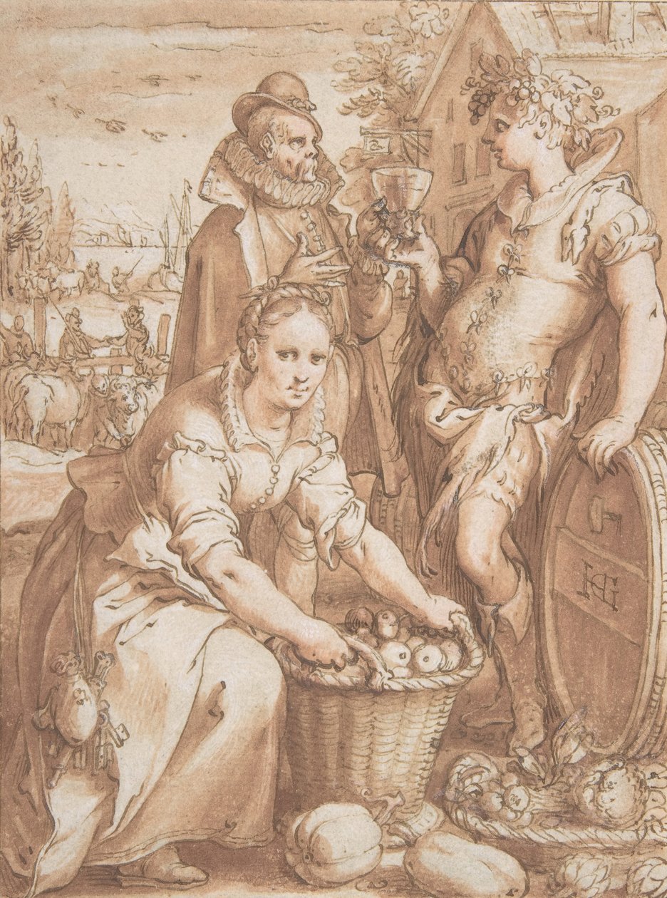 Herbst, Studie für einen Stich, n.d. von Jan Saenredam