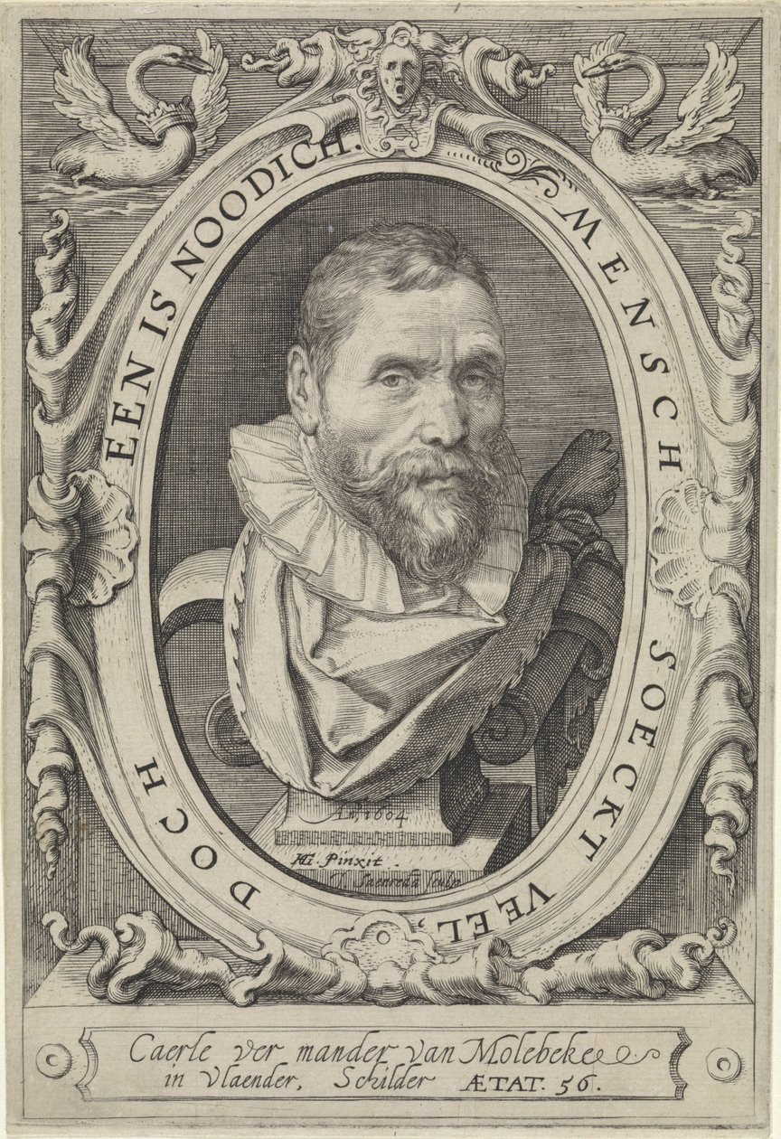 Porträt von Karel van Mander von Jan Saenredam