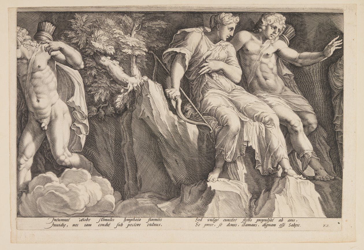 Die Bestrafung der Niobe (Tafel 3) von Jan Saenredam
