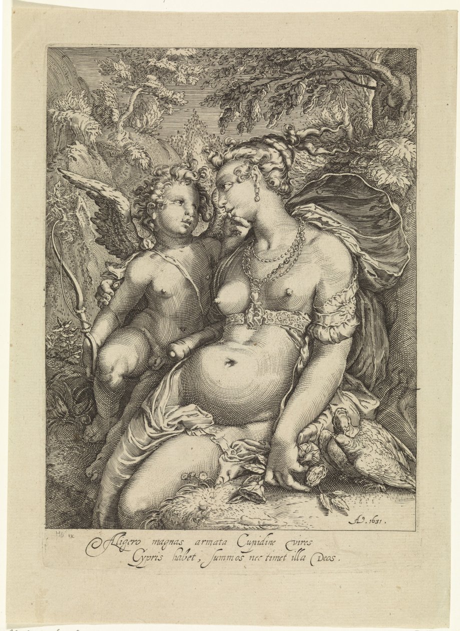 Venus und Amor von Jan Saenredam