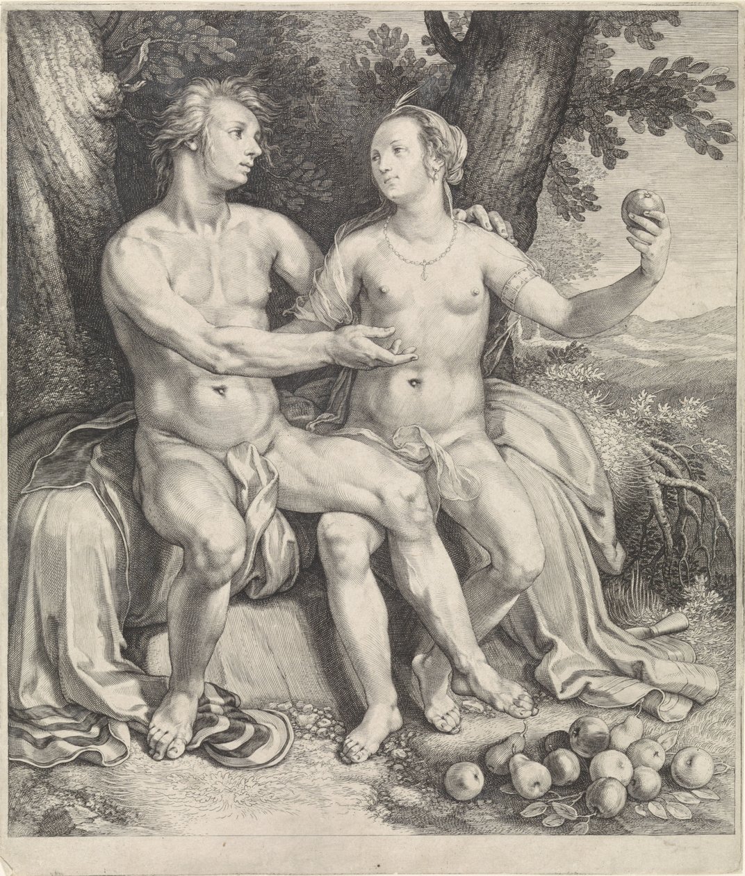 Vertumnus und Pomona von Jan Saenredam