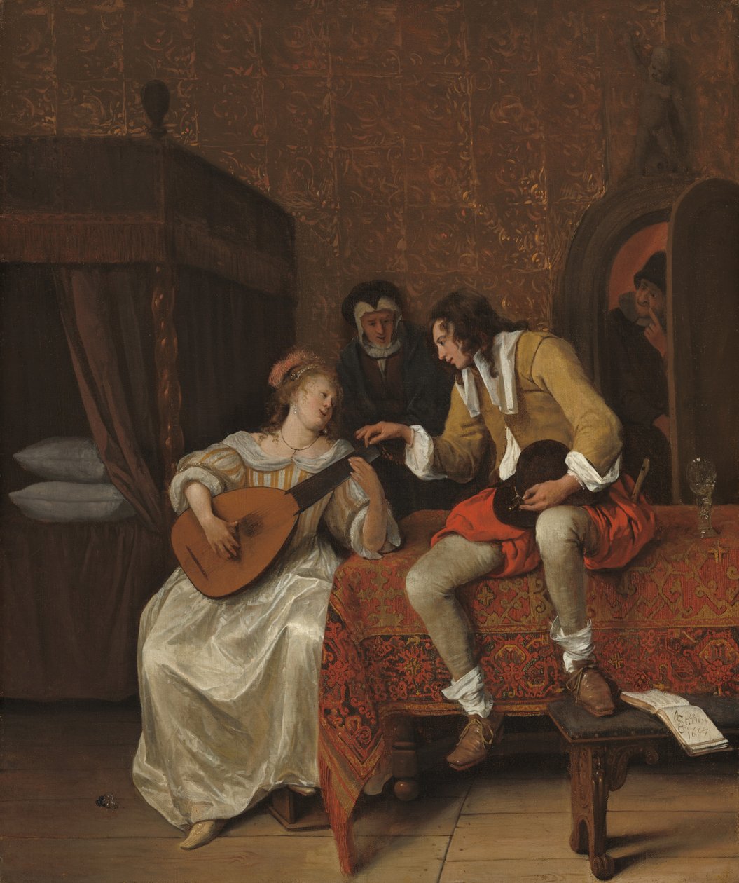 Ascagnes und Lucelle (Die Musikstunde) von Jan Steen