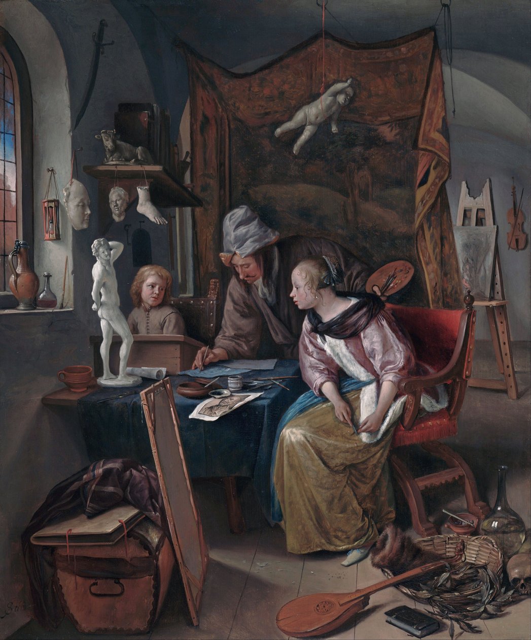 Die Zeichenstunde von Jan Steen