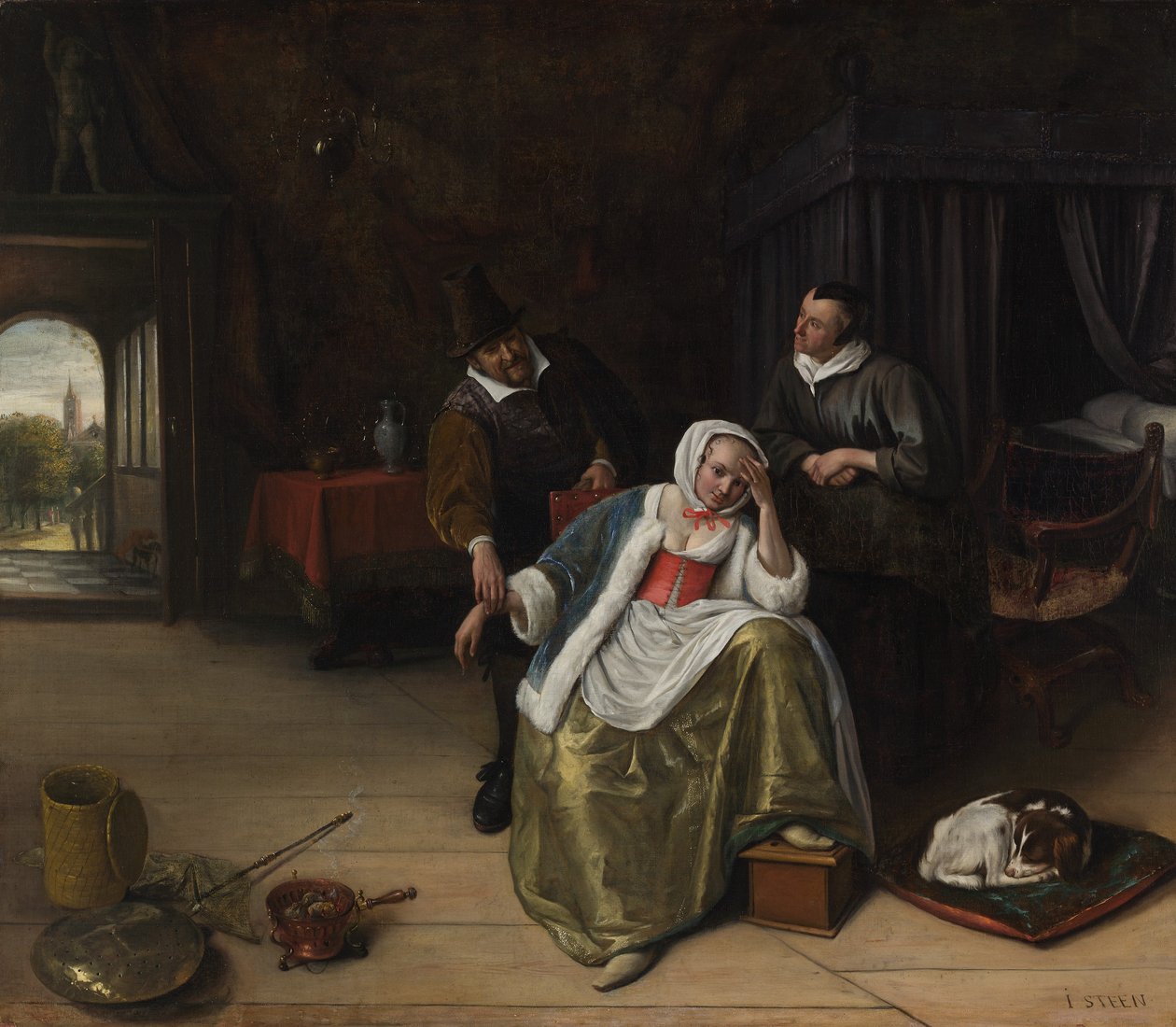 Die liebeskranke Jungfrau von Jan Steen