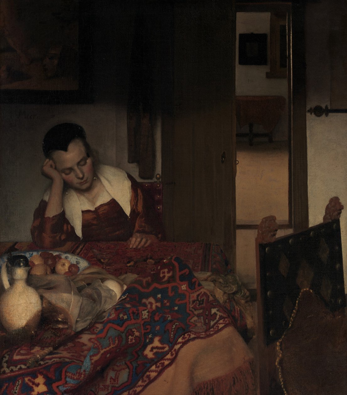 Eine schlafende Magd von Johannes Vermeer