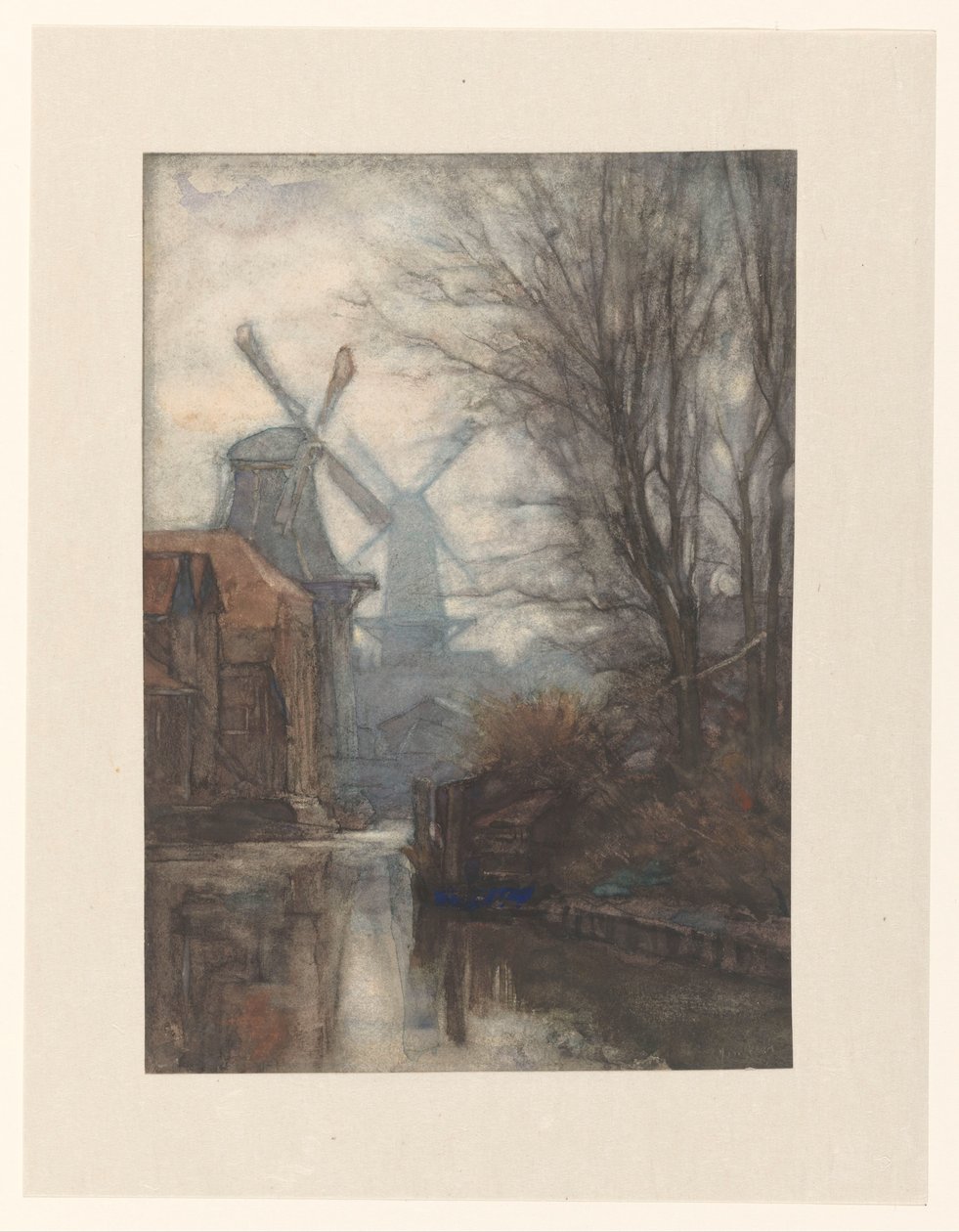 Mühlen an einem Kanal von Jan Veth