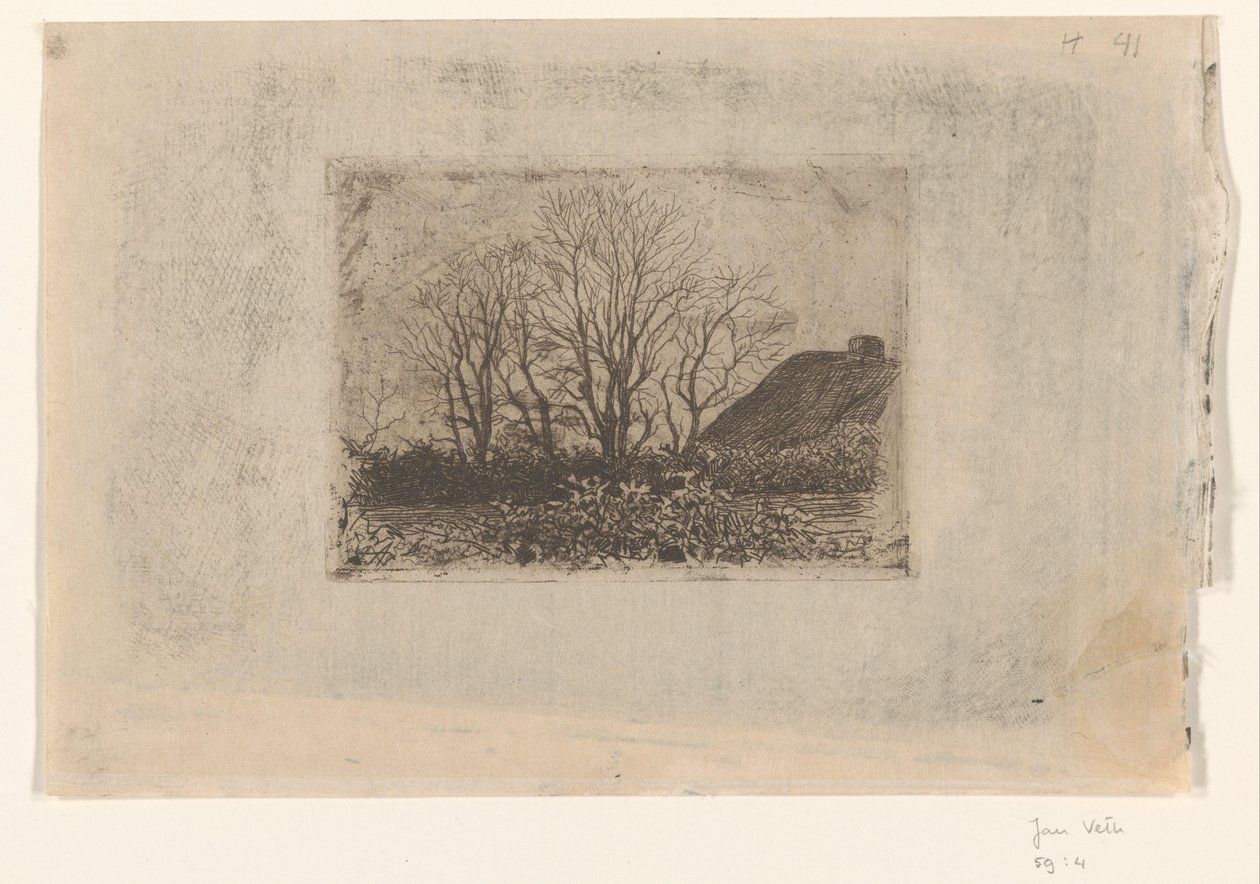 Wiese mit Bäumen, Ewijkshoeve von Jan Veth