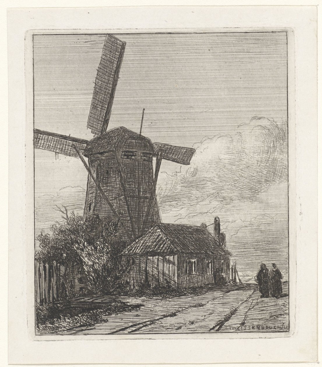 Ansicht des Treckwegs in Den Haag von Jan Weissenbruch