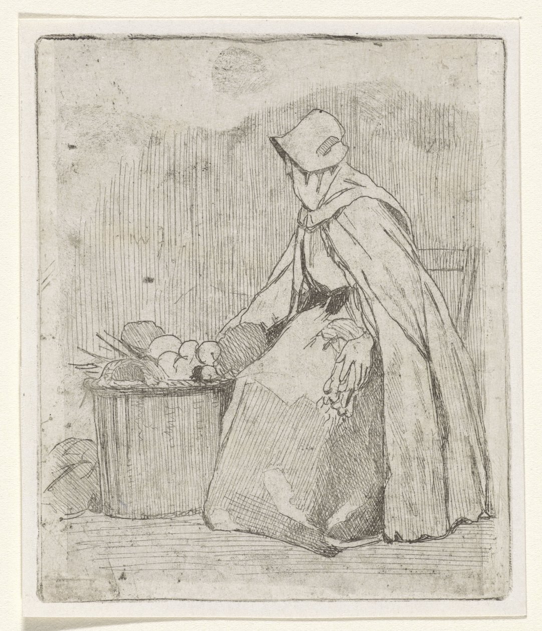 Sitzende Marktfrau von Jan Weissenbruch