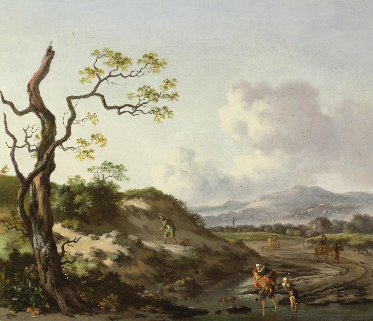Eine Landschaft mit Reisenden von Jan Wiynants